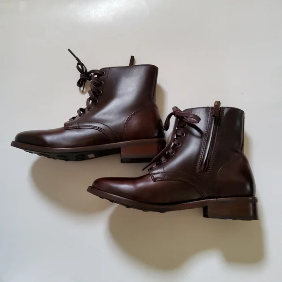 Thursday Boot Co. The Captain Lace-up Brown Leather Boots Size 7.5 New - Picture 5 of 10